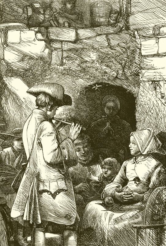 Oliver Goldsmith az éjszakai szállásán játszik alkotó: English School