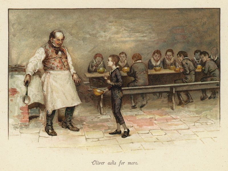 Oliver többet kér (chromolitho) alkotó: English School