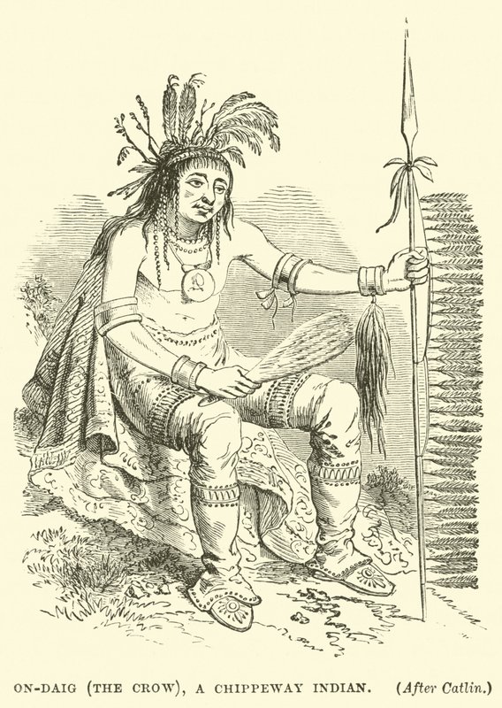 On-Daig (a varjú), egy Chippeway indián alkotó: English School