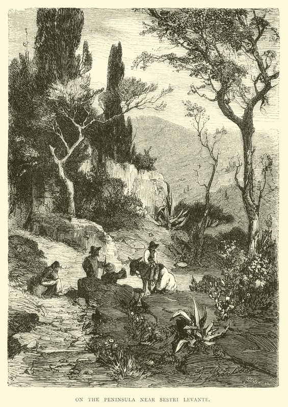 A félszigeten Sestri Levante közelében alkotó: English School