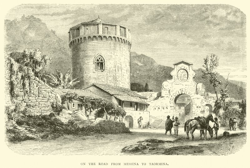 A Messinából Taormina felé vezető úton alkotó: English School