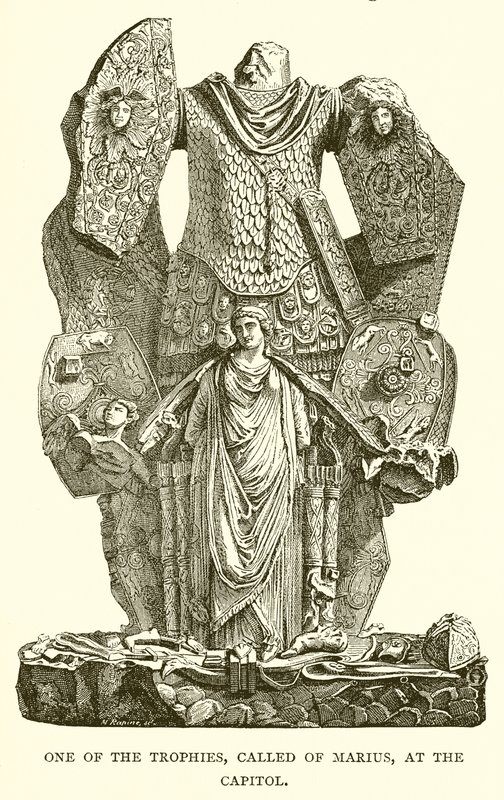 Az egyik trófea, Marius néven, a Capitoliumban alkotó: English School