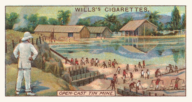 Nyílt ónbánya (chromolitho) alkotó: English School