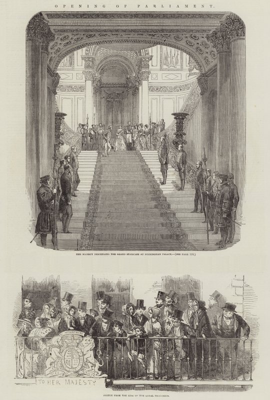 Parlament megnyitása (metszet) alkotó: English School