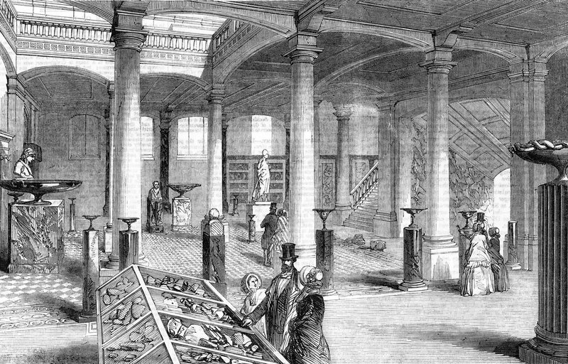 A Gyakorlati Geológiai Múzeum megnyitása, Jermyn Street, London - a Nagyterem alkotó: English School