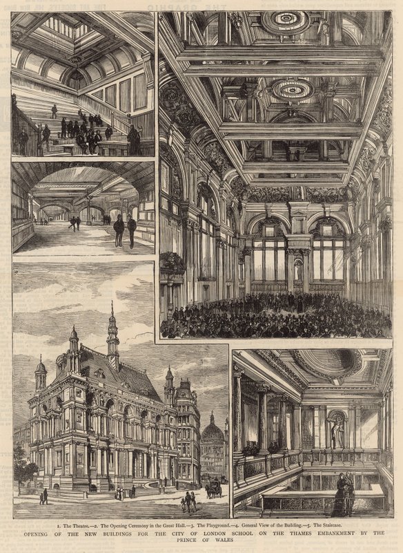 A City of London School új épületeinek megnyitása alkotó: English School
