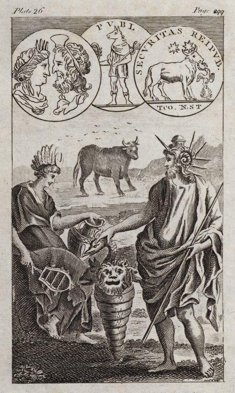 Osiris, Apis, Serapis (metszet) alkotó: English School