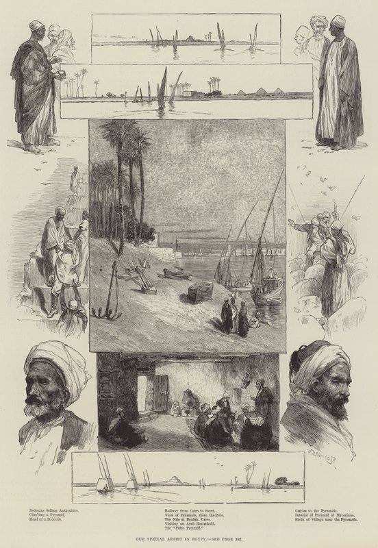 Különleges művészünk Egyiptomban (metszet) alkotó: English School