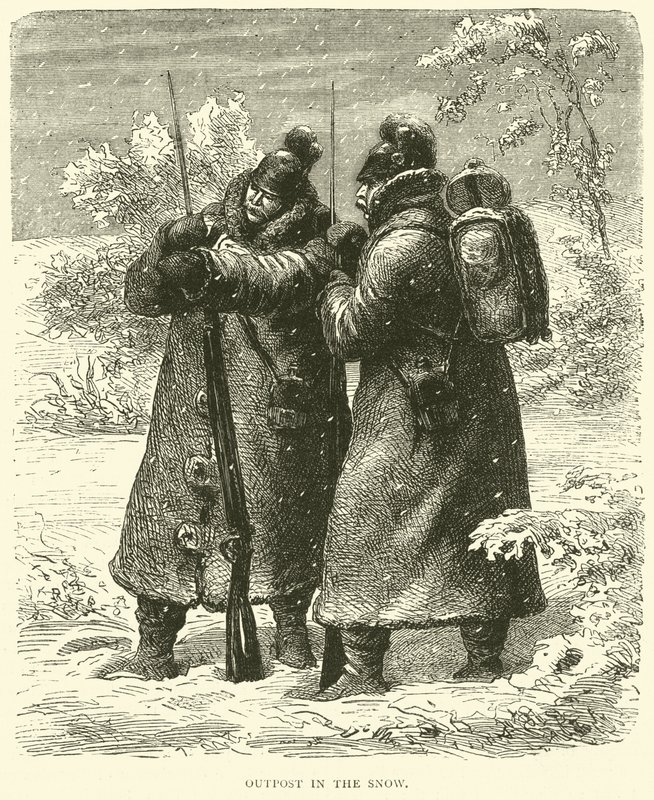 Előőrs a hóban, 1870. október alkotó: English School