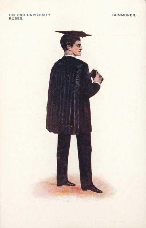 Oxford Egyetemi köntös – Commoner (színes litho) alkotó: English School