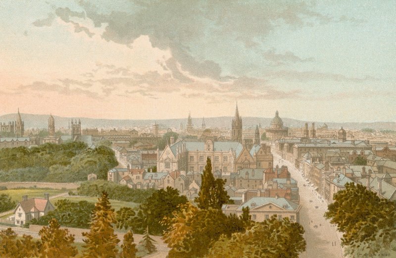 Oxford a Magdalen Towerből alkotó: English School