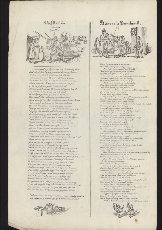 Oldal a Glasgow-i Vásárról szóló szórólapból, 1835. július 23-án (metszet) alkotó: English School