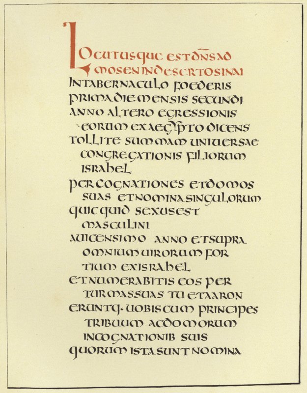 Oldal az Amiatine Latin Bibliából alkotó: English School