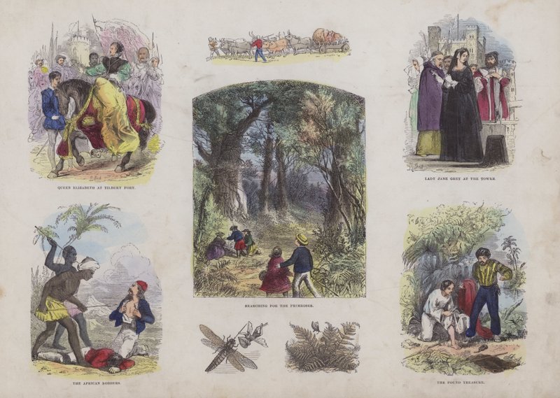 Oldal a Vonzó képeskönyvből (színes metszet) alkotó: English School