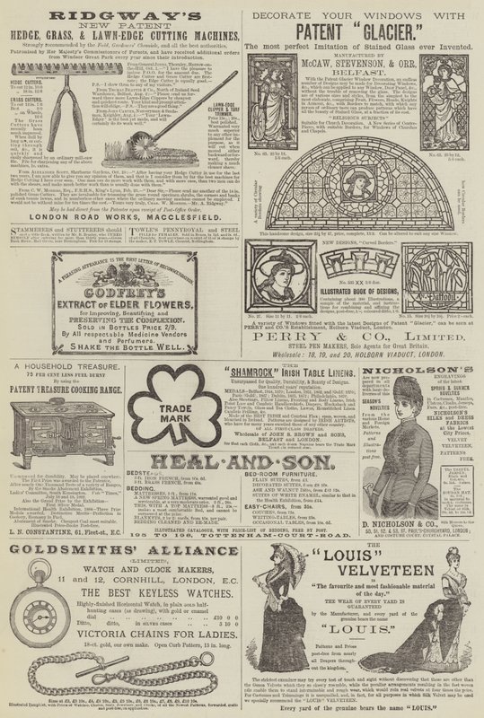 Hirdetések oldala (metszet) alkotó: English School