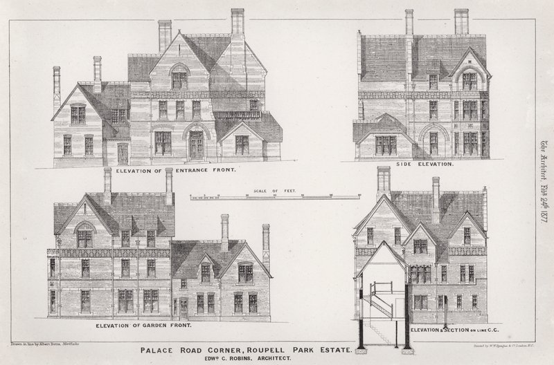 Palace Road Corner, Roupell Park Estate (metszet) alkotó: English School