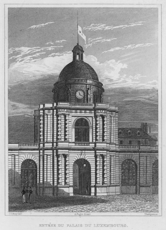 Párizs, Entree Du Palais Du Luxembourg (metszet) alkotó: English School
