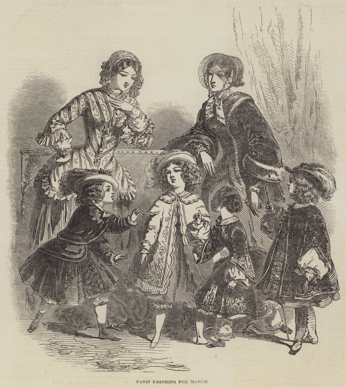 Párizsi divat márciusra (metszet) alkotó: English School
