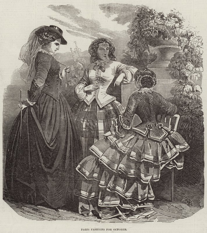 Párizsi divat októberre (metszet) alkotó: English School