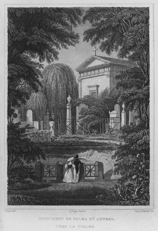 Párizs, Talma és mások emlékműve, Pere La Chaise (metszet) alkotó: English School