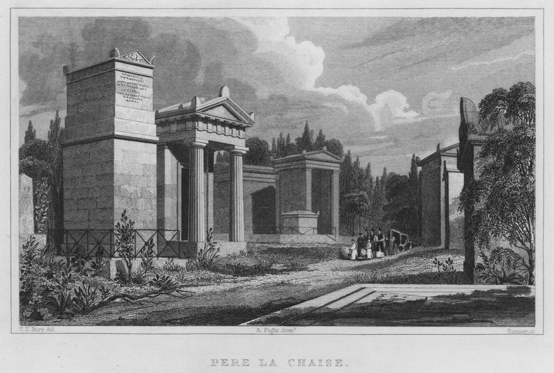 Paris, Pere La Chaise (metszet) alkotó: English School