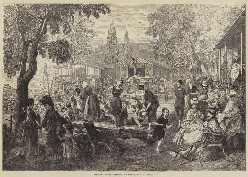 Párizs nyáron, Bain de la Grenouillere, Croissy alkotó: English School