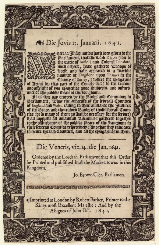 Országgyűlési rendelet, 1641. január 14 alkotó: English School