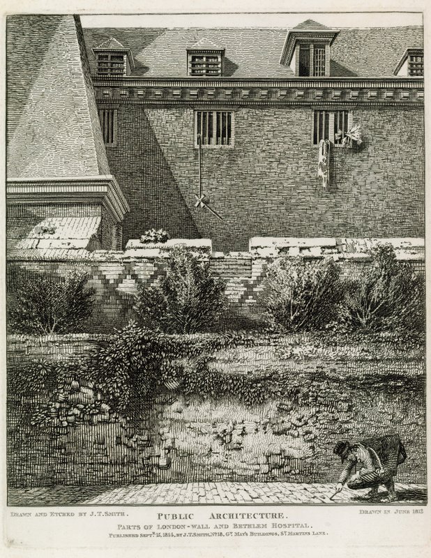 A London Wall és a Bethlem Kórház része alkotó: English School