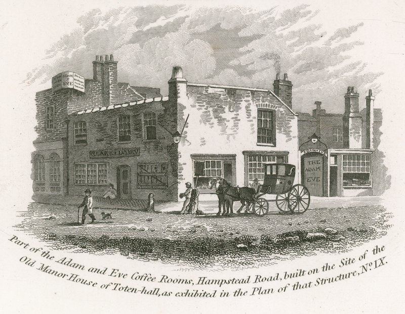 A Hampstead Road Adam and Eve kávézójának része alkotó: English School