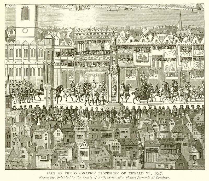 VI. Edward koronázási körmenetének része, 1547 alkotó: English School