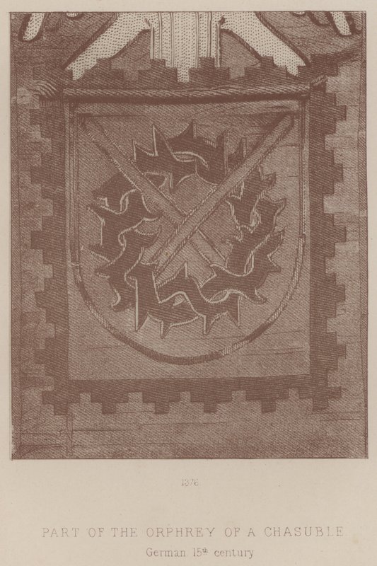 Az Orphrey of a Chasuble része, német alkotó: English School