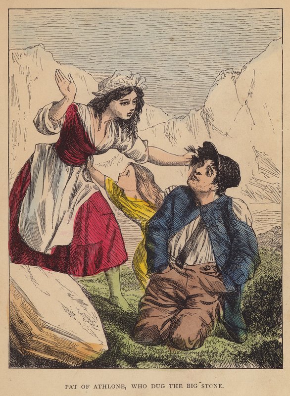 Pat of Athlone, aki kiásta a nagy követ (színes litográfia) alkotó: English School