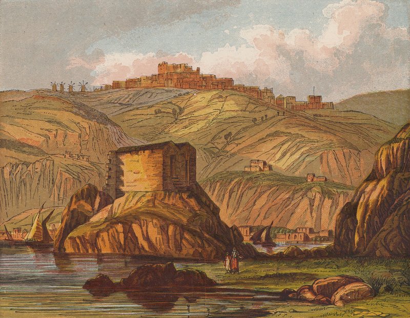 Patmosz, Görögország (színes litográfia) alkotó: English School