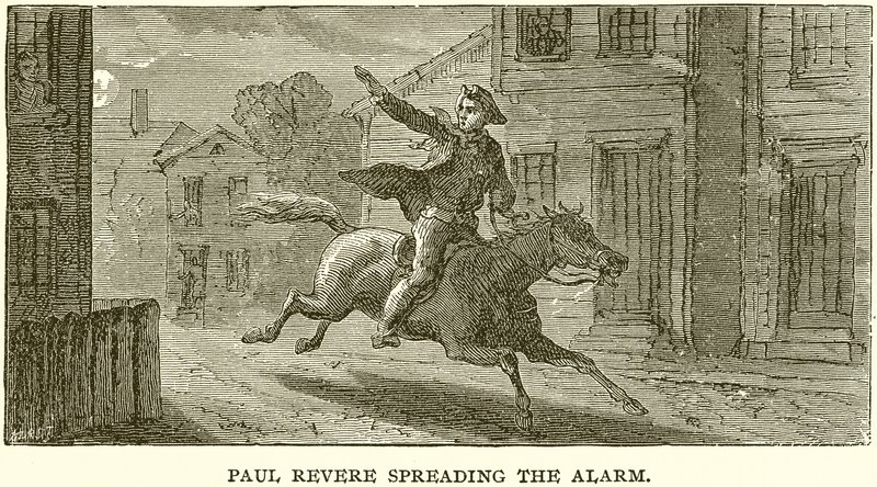Paul Revere terjeszti a riasztást alkotó: English School