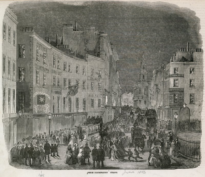 Peace Illumination, The Strand, 1856. június alkotó: English School