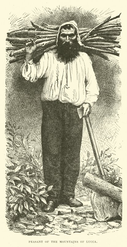 A luccai hegyek parasztja alkotó: English School