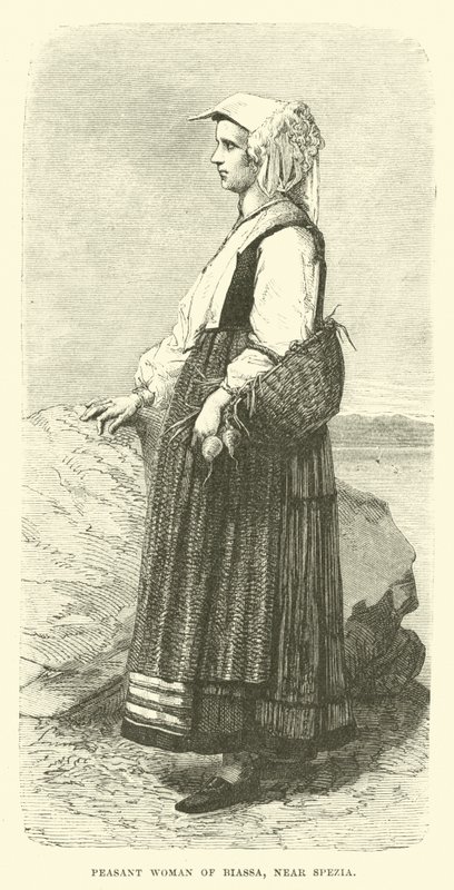 Biassa parasztasszony, Spezia közelében alkotó: English School