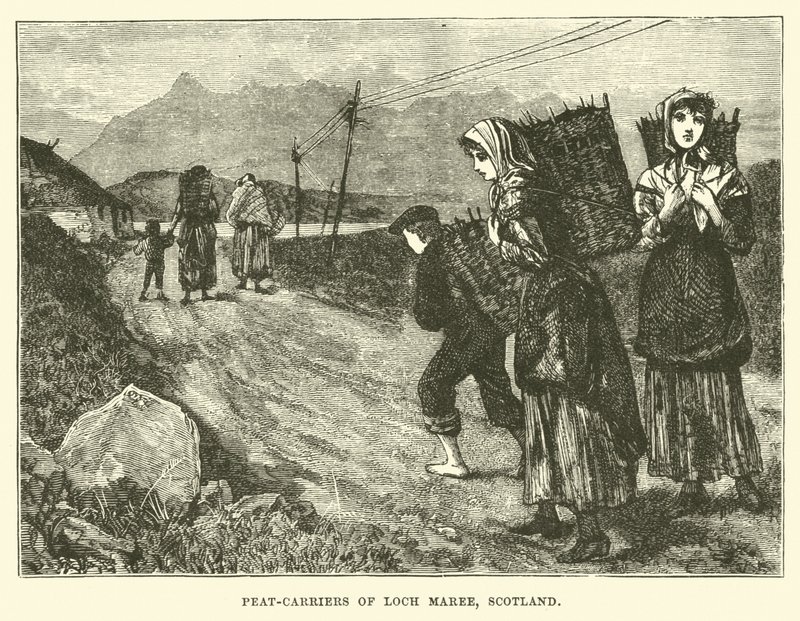 A skóciai Loch Maree tőzegszállítói alkotó: English School