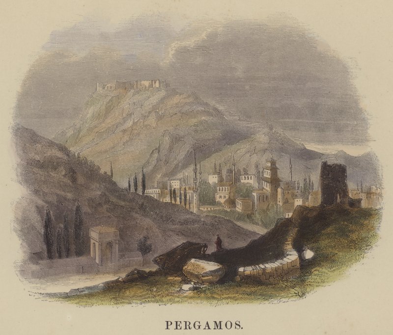 Pergamos (színes metszet) alkotó: English School