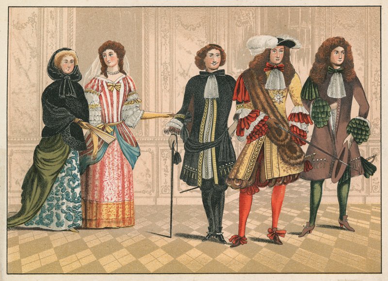 Jeles személyek, esetleg németek, 1680 körül (chromolitho) alkotó: English School