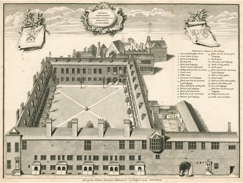 A londoni Gresham College perspektivikus képe alkotó: English School