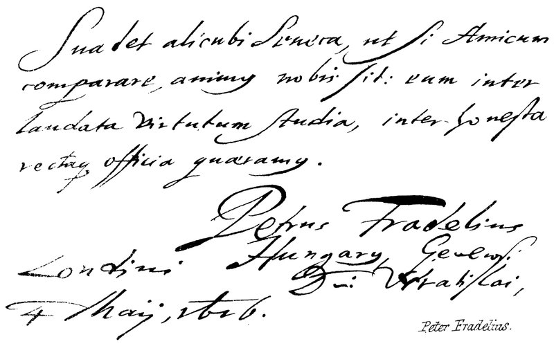 Fradelius Péter alkotó: English School