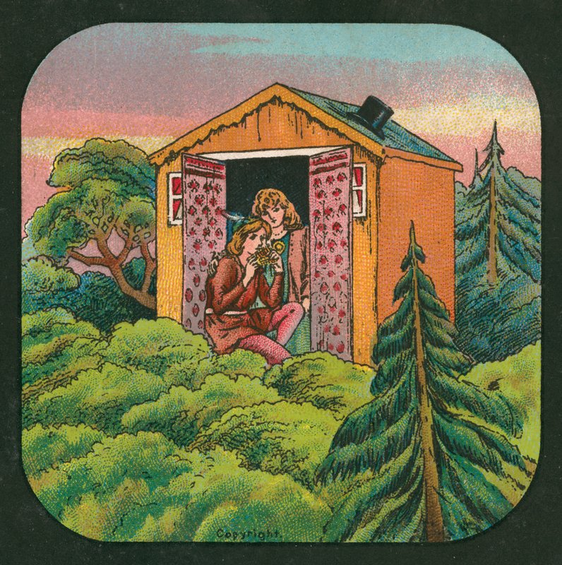 Pán Péter, lámpás dia, 1910 (színes litó) alkotó: English School