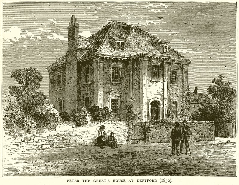 Nagy Péter háza Deptfordban (1850) alkotó: English School