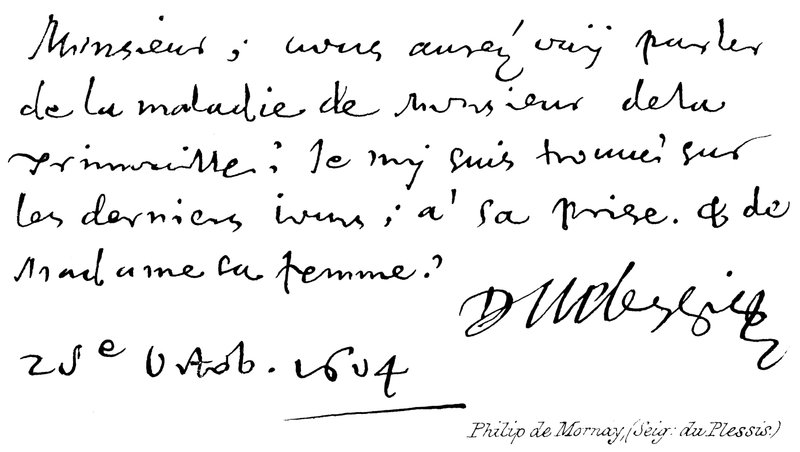 Philip de Mornay, (Seig: du Plessis) alkotó: English School