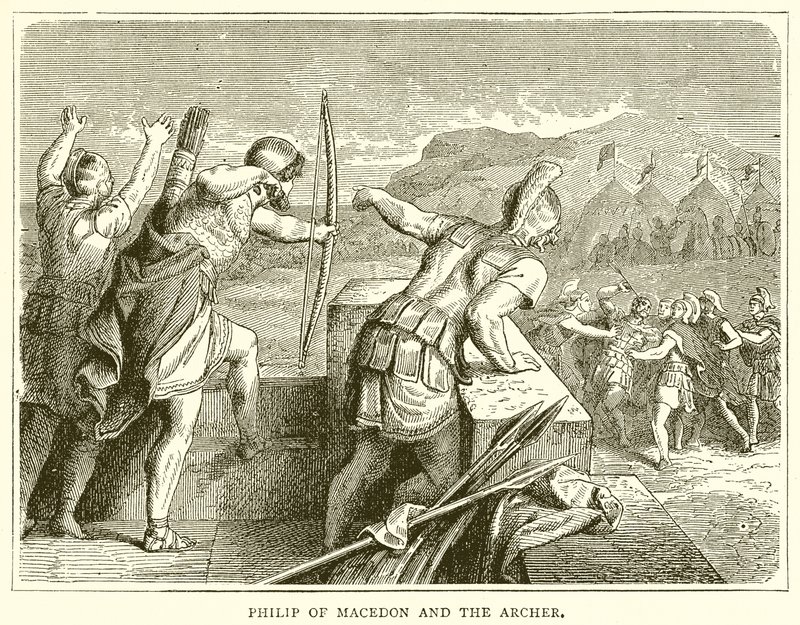 Macedón Fülöp és az íjász alkotó: English School