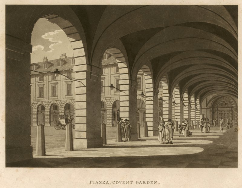 Piazza, Covent Garden, London, 1796 alkotó: English School