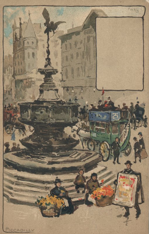Piccadilly Circus, London alkotó: English School