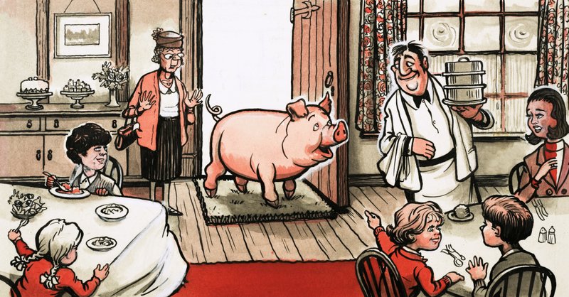 Malac belép egy étterembe alkotó: English School