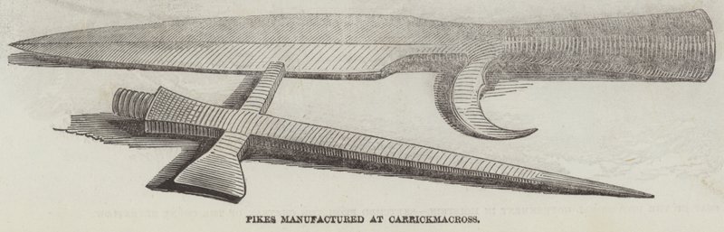 Carrickmacrossban gyártott csukák (gravírozás) alkotó: English School